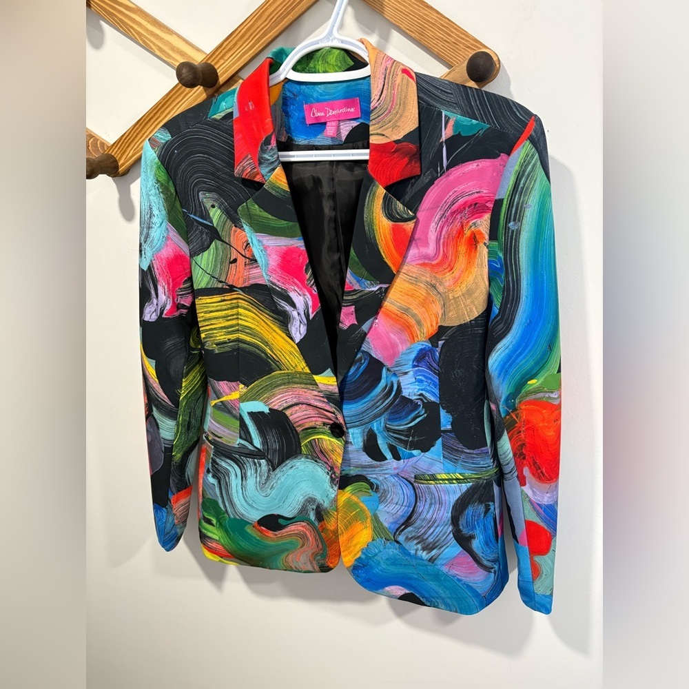 Colorful Abstract Print Blazer - Celine Donatella